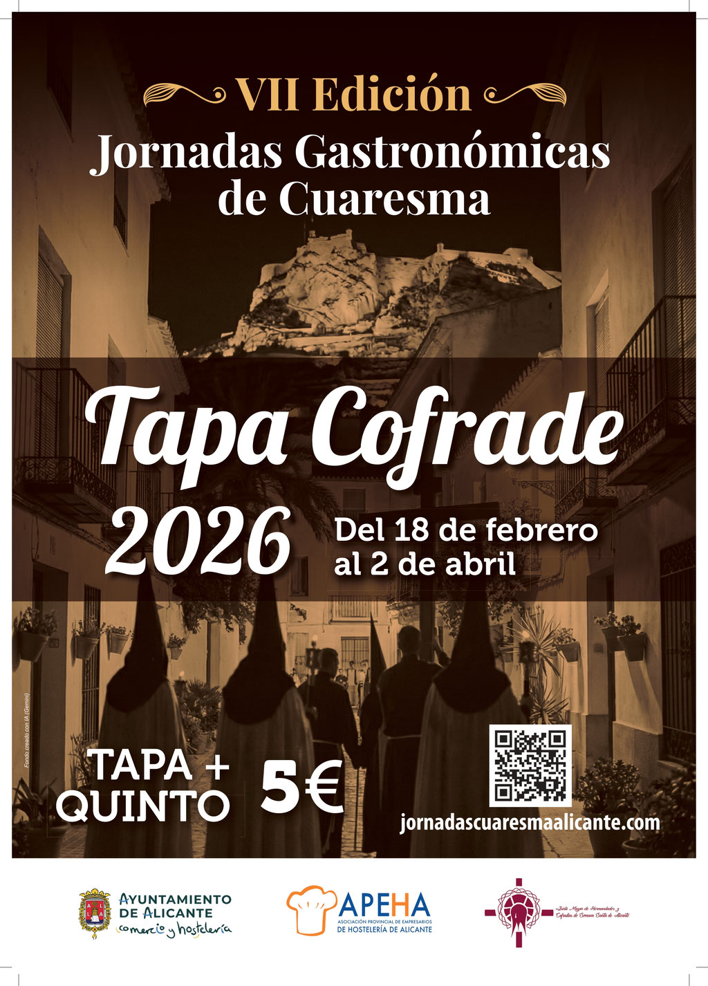 Cartel de la Ruta de la Tapa Cofrade de las Jornadas Gastronómicas de Cuaresma 2026